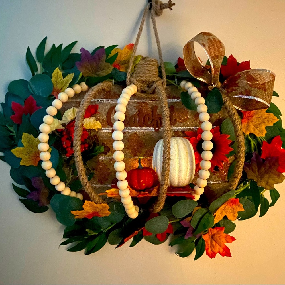 3D Pumpkin Wreath Handmade